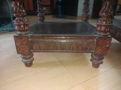 Two wooden side tables for sale