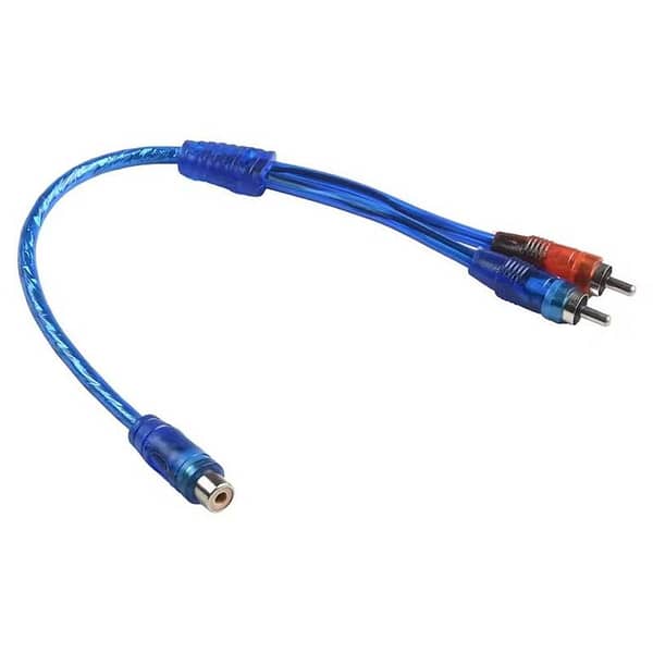 Y Jack Splitter Adapter For Amplifier RCA Audio Cable 1RCA Female to 2RCA Male