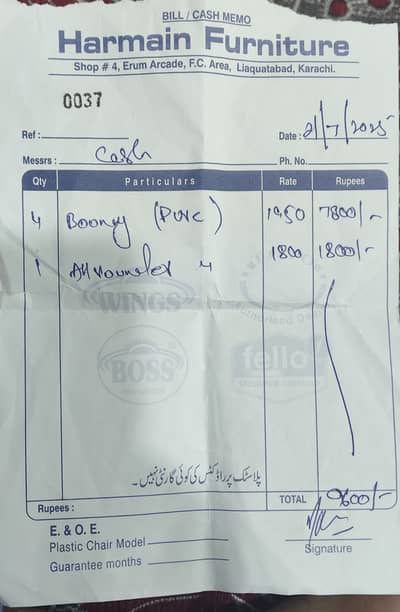 Used Chairs and Table