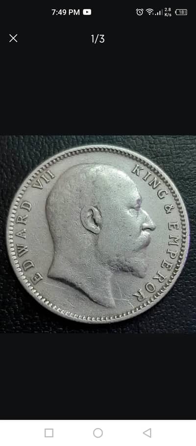 British indian antique silver coin