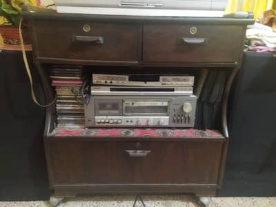 Pure wooden TV table with extra spaces. . . . Contact no. 03185112660