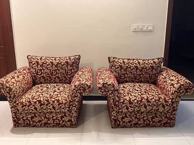 2 sofas and show case in good condition