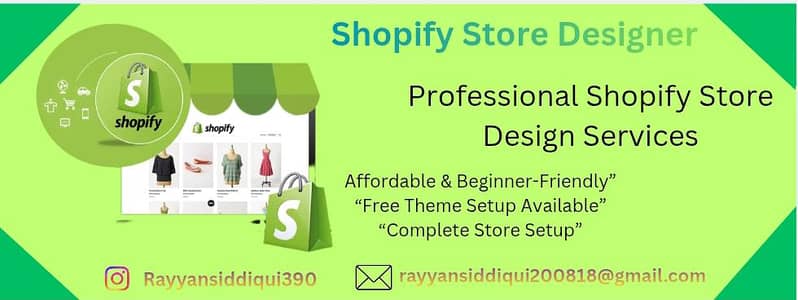 Design the shopify store for  professionally