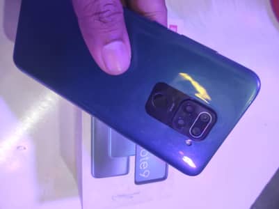 Redmi note 9 with box 4 128 good condition working