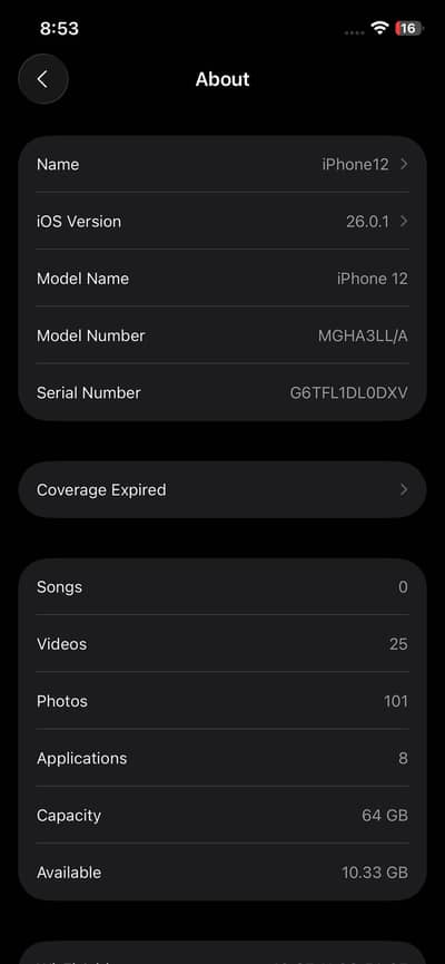 I phone 12 JV 64GB 10/10 condition