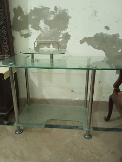 glass computer table