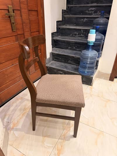 Stylish Pure wooden chair 6 seater dining table