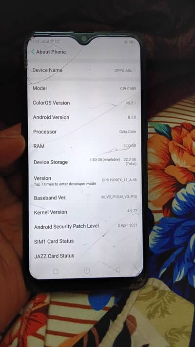 Oppo A5s 3/32 Blue color