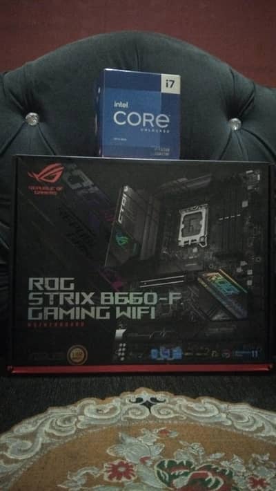 intel core i7 13700k And.  Asus rog strix b660F motherboard