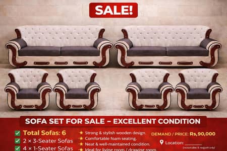 6 Seater Sofa Set for Sale