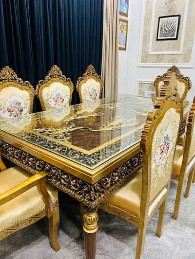 Brand New Dining table set with 8 chairs only 1 month used