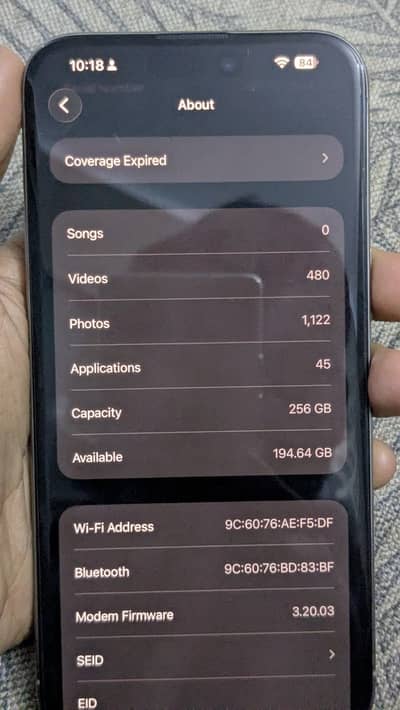 15 pro max 256 GB 88 Health JV