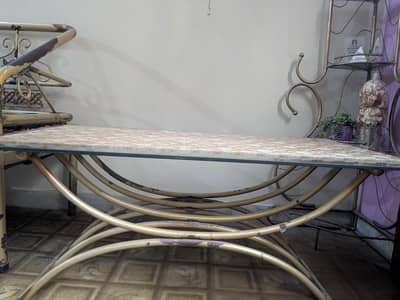 Center table with glass top