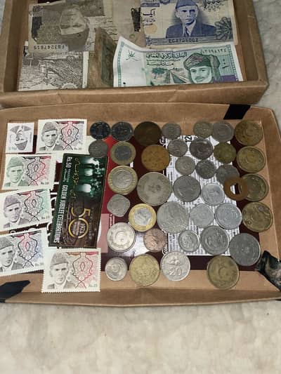 36 old coins 4 bank notes