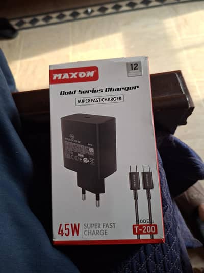 MAXON CHARGER 45w Cable : Type-C to Type-C  price 3300  hai
