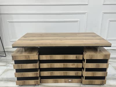 Modern office table with wood finish