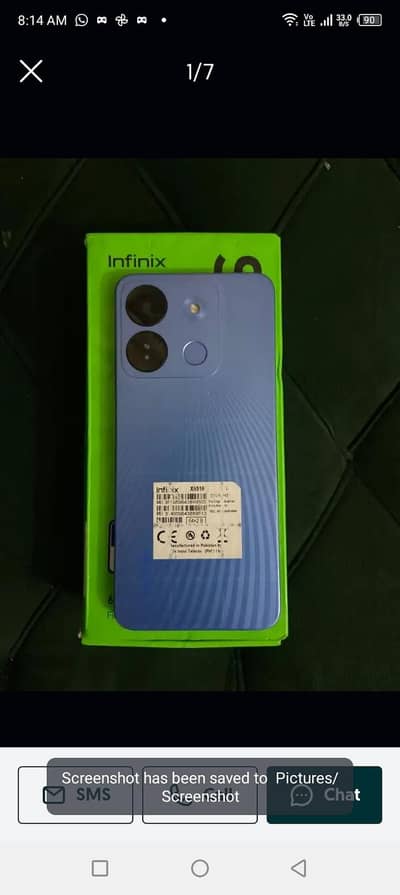 smart 7 HD infinix  4 GB Ram 64 GB storage