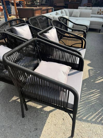 ROOFTOP CAFES OUTDOOR RATTAN CANVAS FURNITURE AVAILABLE FOR SALE