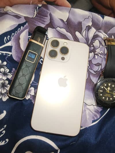 iPhone 13 pro 128gb jv golden color with box 95 health