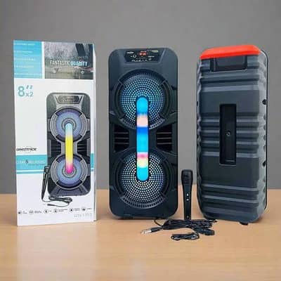 American Double 8-8 Inch Bluetooth Speaker with Mic