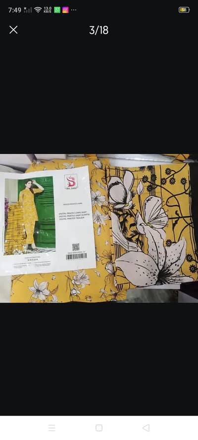 3 PCs unstitched suit