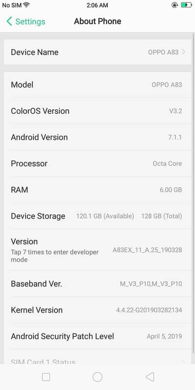 oppo a83 non pta glass Ek line Hai 6.128 RAM memory Baki all okay