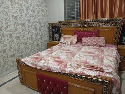Bed, Side Tables, and Dressing Table for Sale