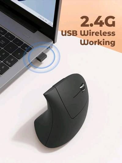 2.4G Wireless Mouse - Vertical Ergonomic Optical Mouse