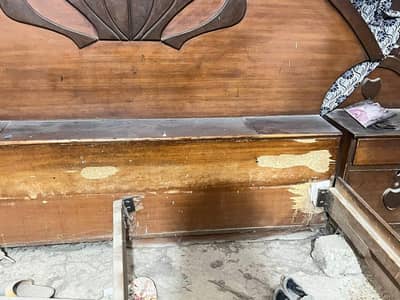 Bed with side tables