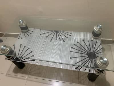 Modern Glass Center Table – Solid & Stylish