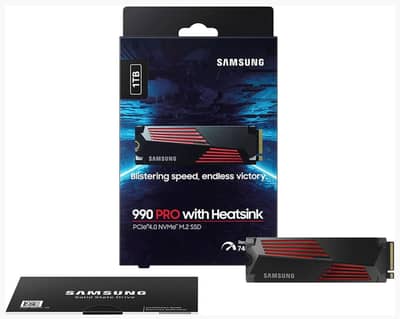 SAMSUNG 990 PRO WITH HEATSINK PCIE® 4.0 NVME™ M. 2 (2280) SSD 1TB!!!