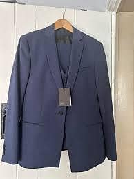 Premium Navy Blue Suit (Coat + Pant) – Large – Excellent Condition