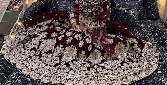 Barat Bridal Dress with jewelry