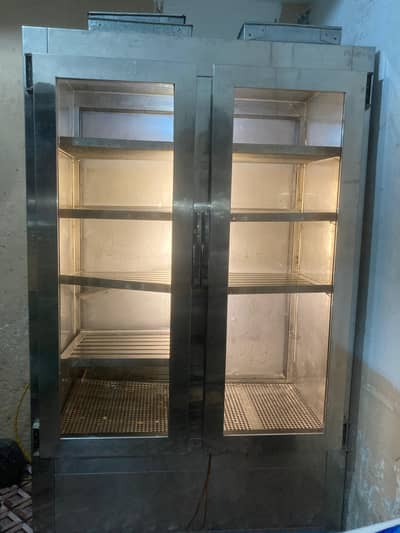 Electric Microwave Oven and Glass Showcase Counter