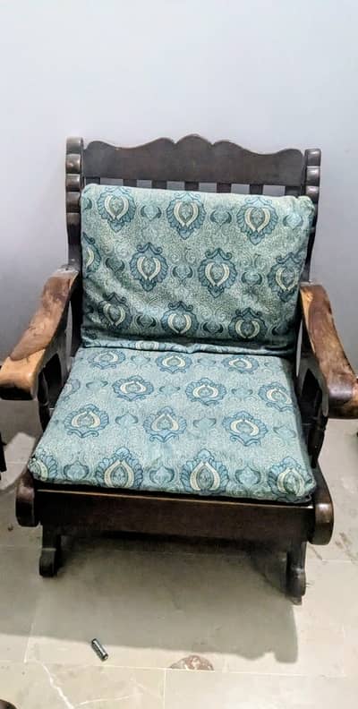 shesham wooden sofa set with wooden table