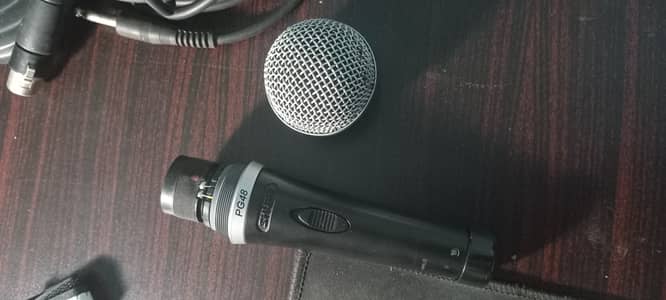 SHURE PG48 Dynamic Vocal Microphone with Cable, Case & Table Stand
