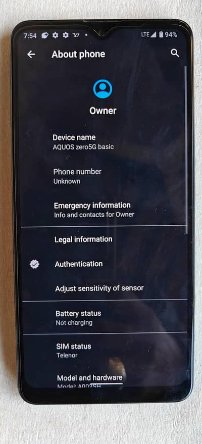 Sharp Aqous zero 5g basic