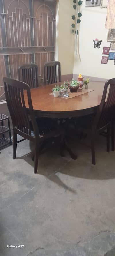 wooden dining table