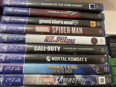 Ps4 games PlayStation 4 cd DVDs GTA spider man ps5