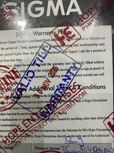 Sigma 35mm 1.4 DG DN for Sony E-mount O3l74OO47O7 & 10 months warranty