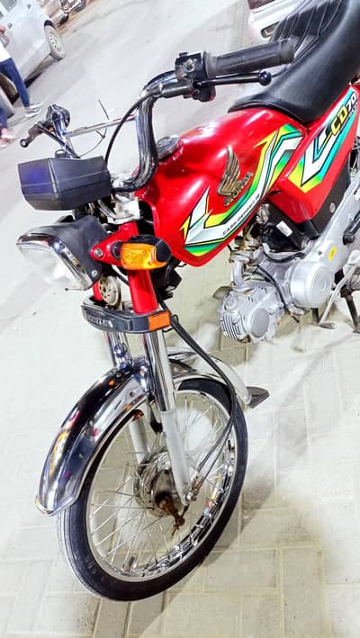 Honda CD70 2023 model Karachi num 1st owner Genuine condition