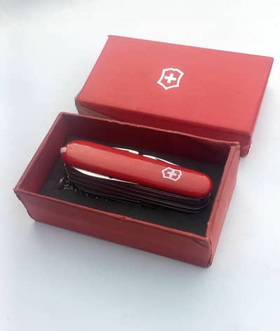Victorinox Style Swiss Army Multi Tool Knife Red Pocket Survival Tool