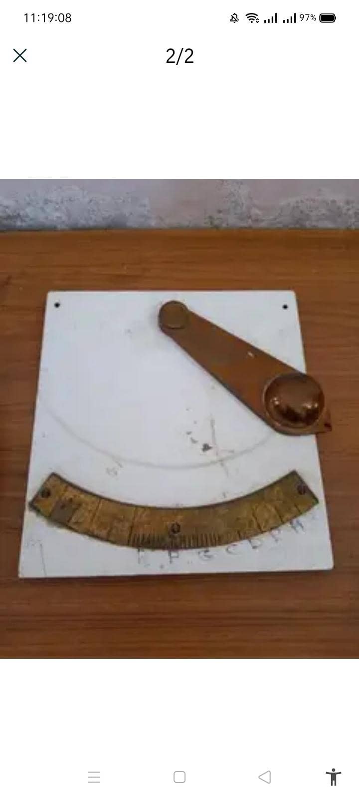 BRASS PENDULUM WALL MOUNTED . 1