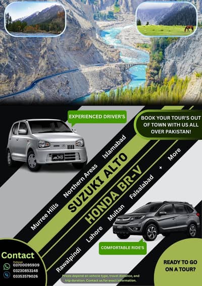 Drivers Available For Your Tours All Over Pakistan