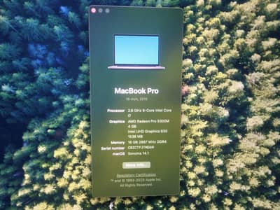 macbook pro 2019 16/500gb  16inch display A2141 model