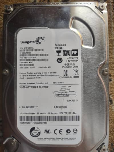 HDD 500 GB urgent sell New Condition