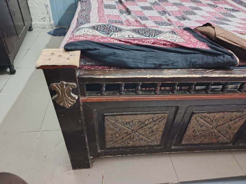 king size bed + Side table + Dressing Table 2