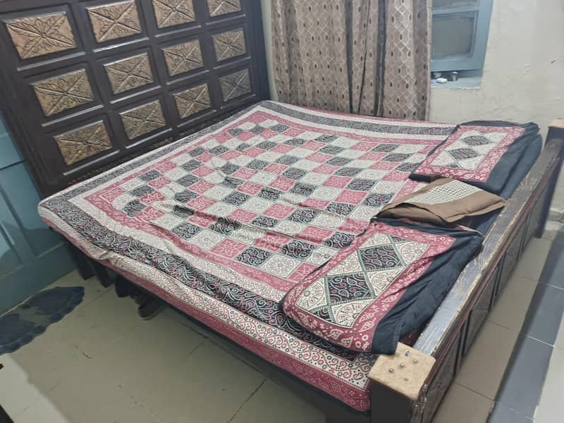 king size bed + Side table + Dressing Table 3