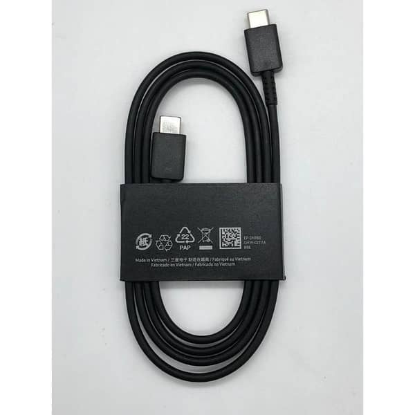 100% Original Samsung Galaxy Cable Dual Type C To Type C Super Fast Charging 35W / 25W / 15W 3A For Galaxy S22 5g S21 Ultra S20 Note 20 10 A71 A32