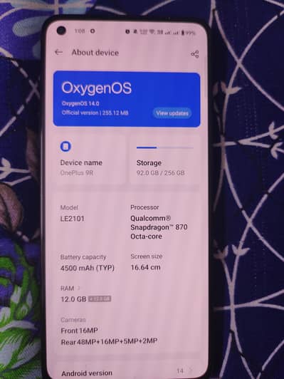 one plus 9R 12/256 condition 10/9